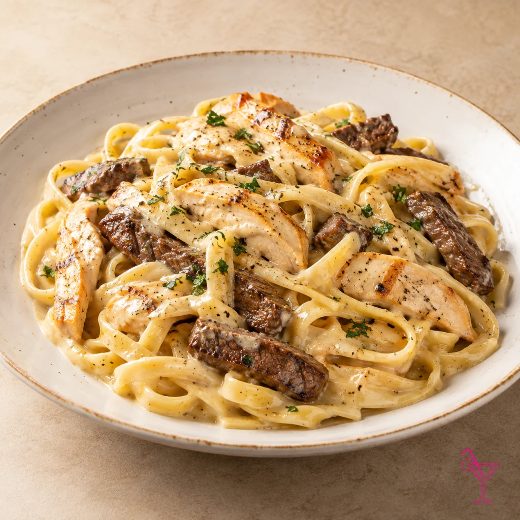 Chicken & Steak Fettuccine
