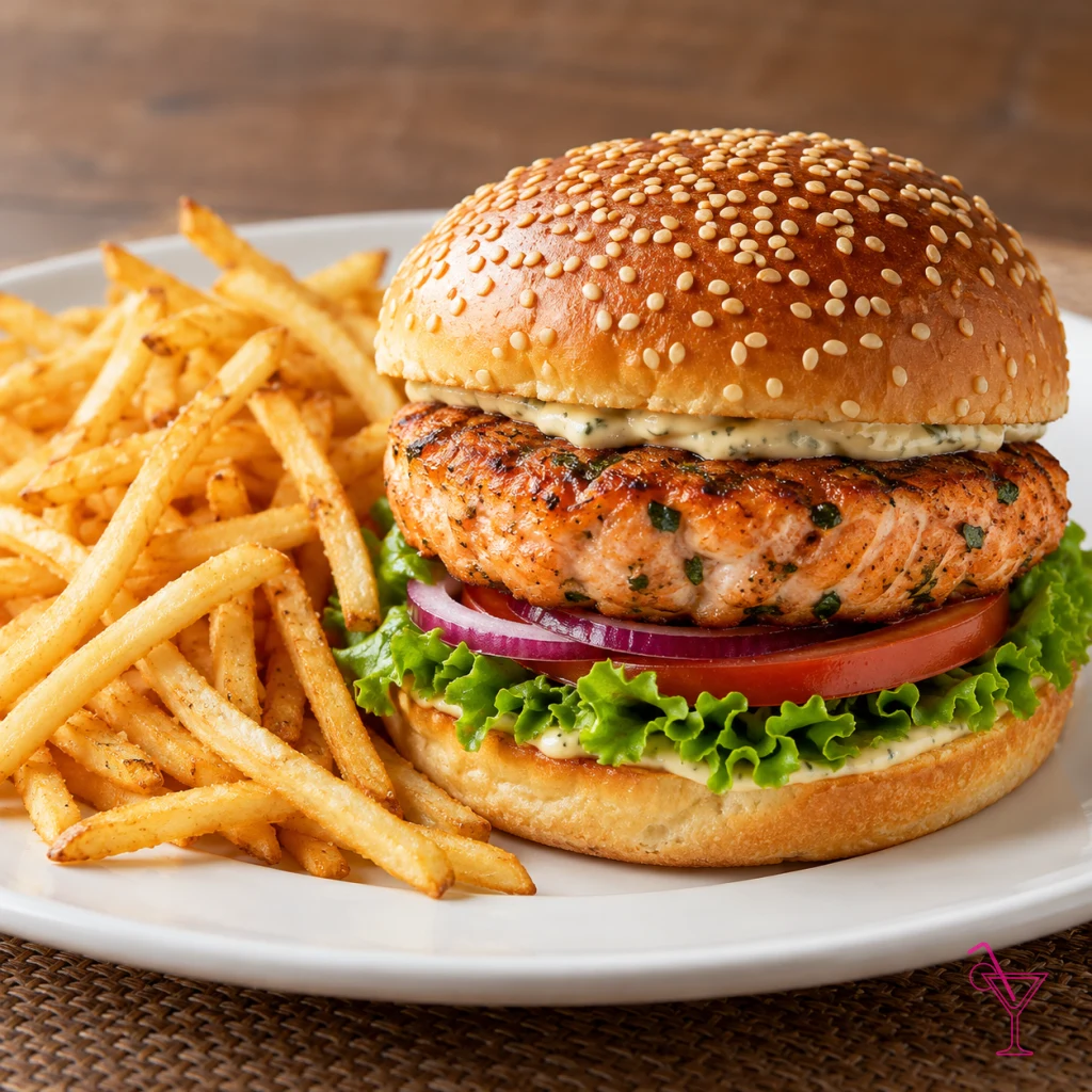 Salmom Burger Combo