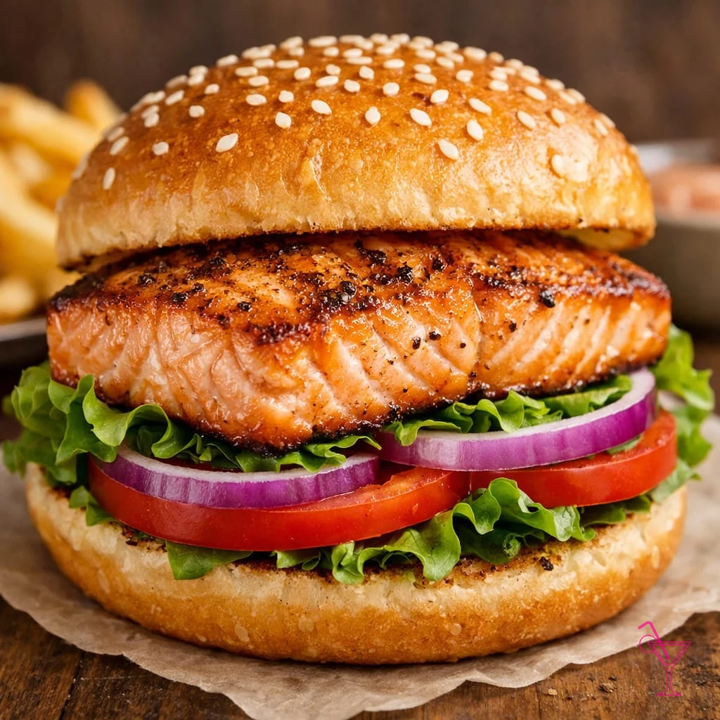 Salmon Burger Combo