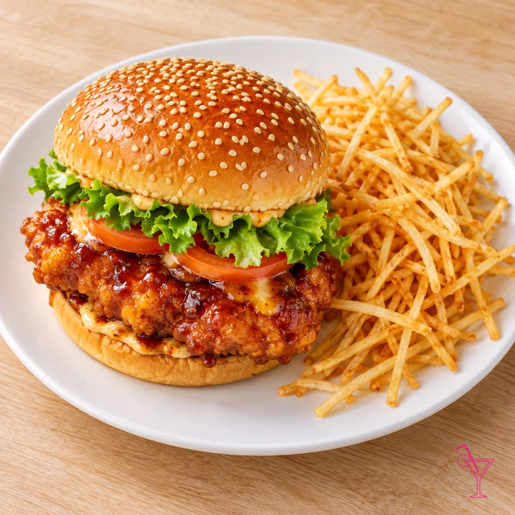Honey Hot Chicken Burger Deluxe