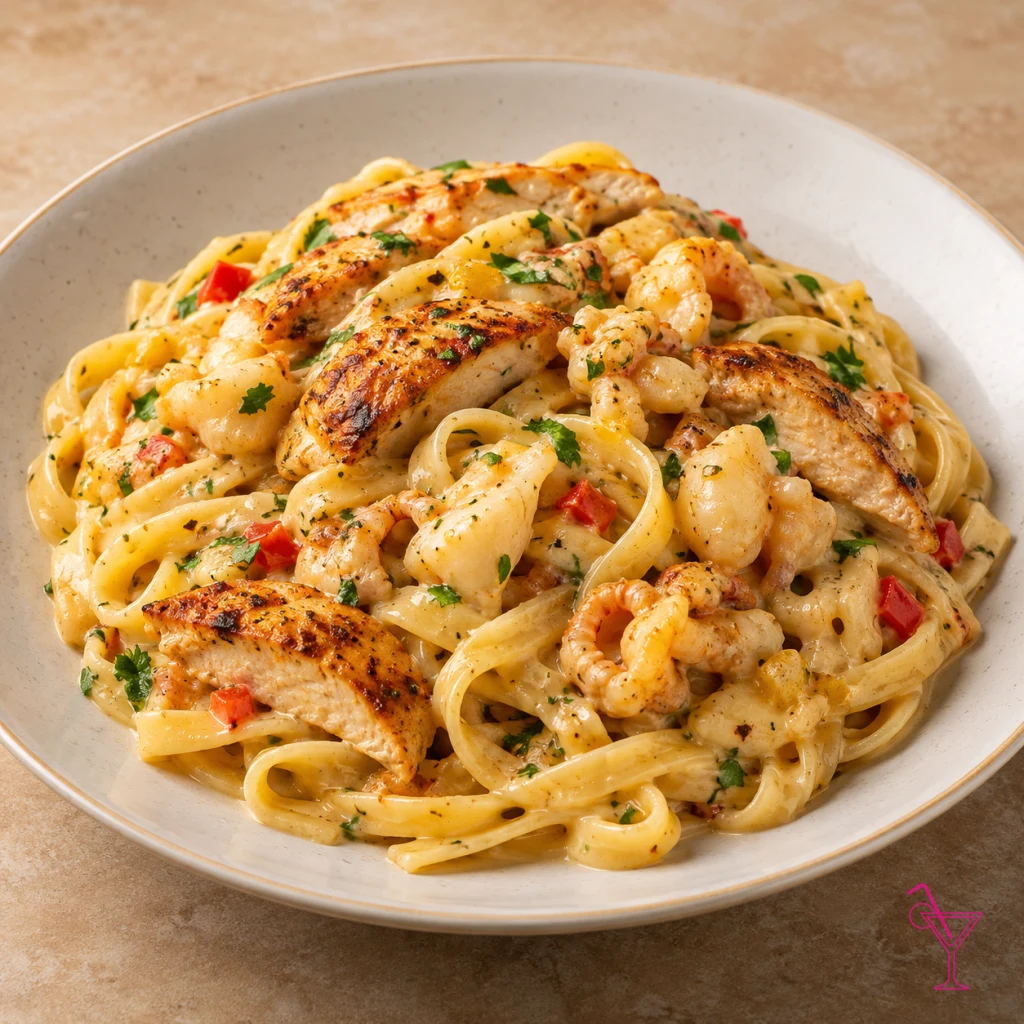 Chicken & Conch Fettucine Combo