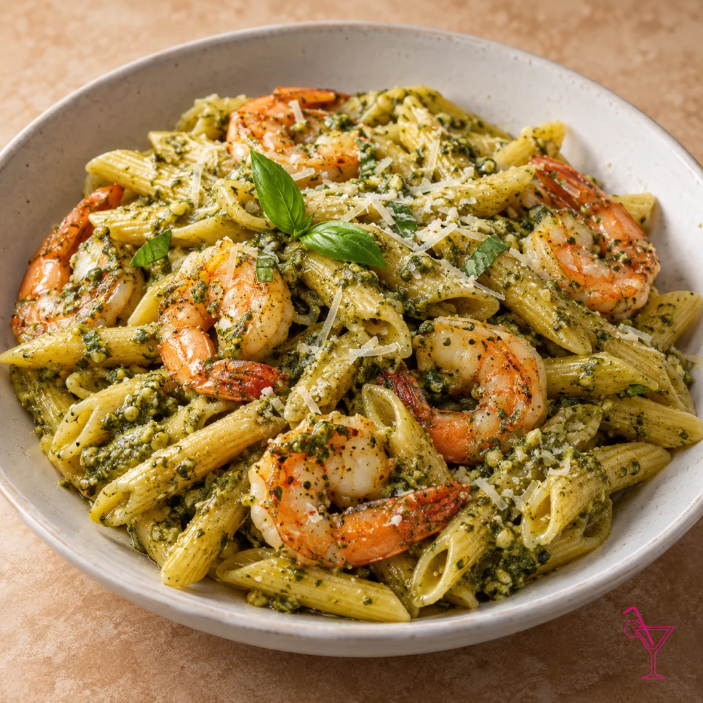 Shrimp Pesto Penne