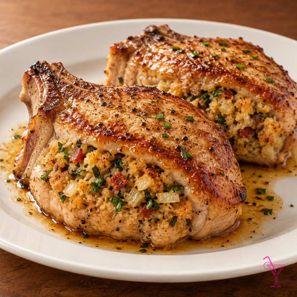 Stuffed Pork Chops Dinner