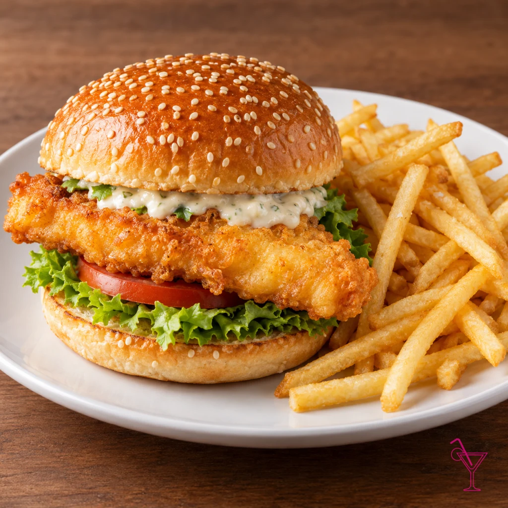 Beer Batered Fish Burger