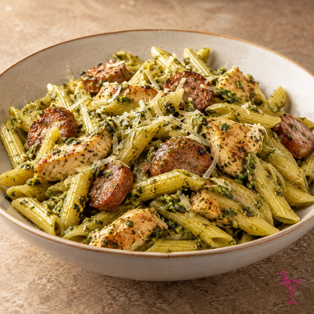 Chicken & Sausage Pesto Penne