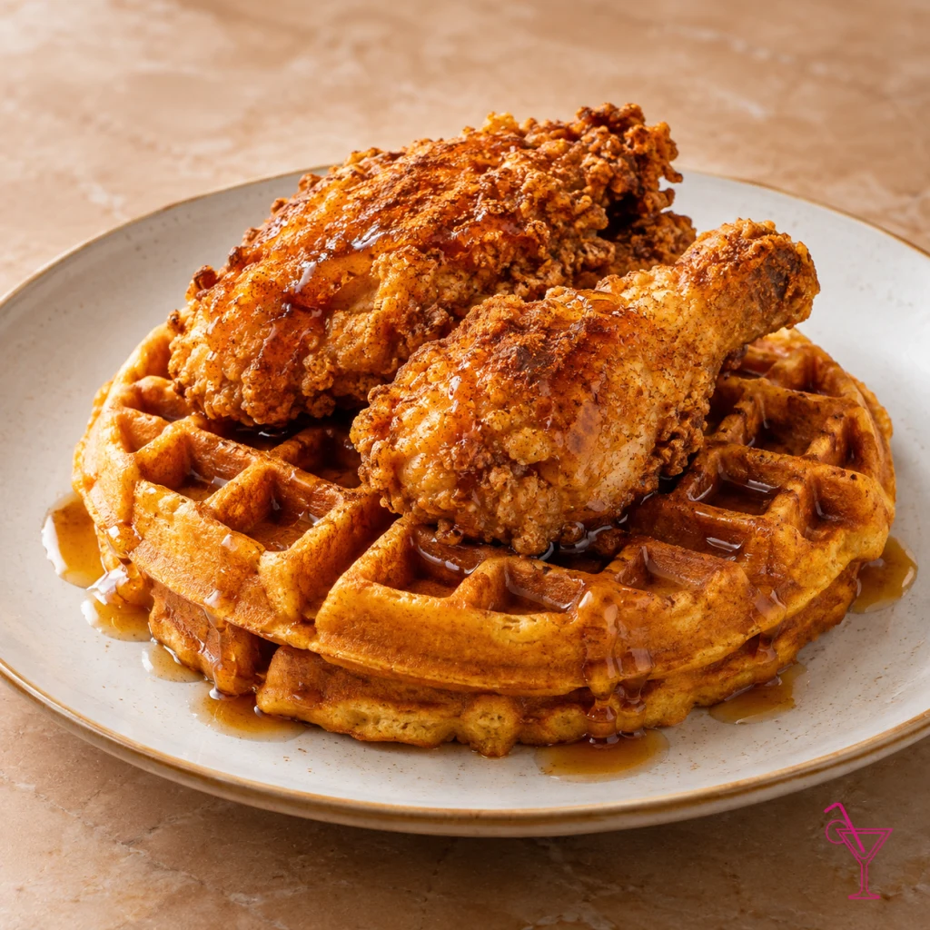 Chicken & Pumpkin Spiced Waffles