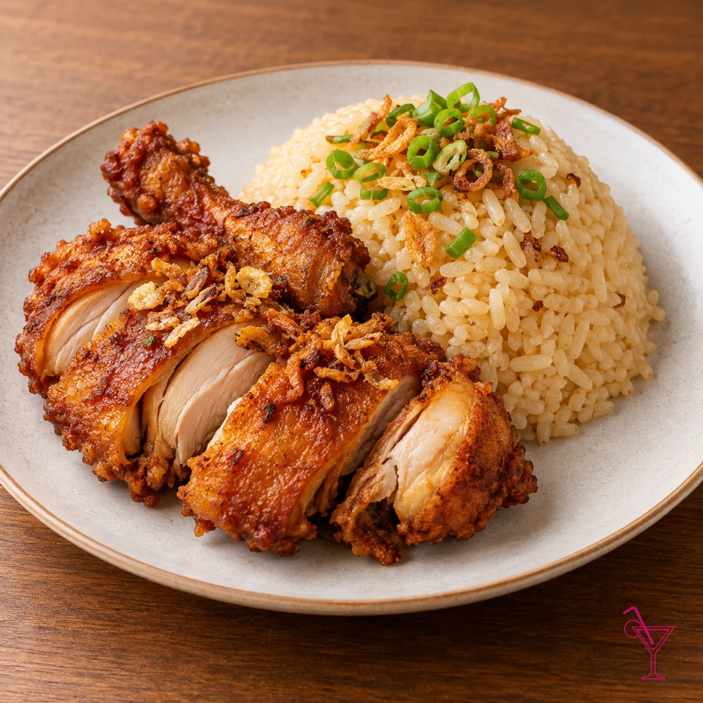Malaysian Fried Chicken Rice