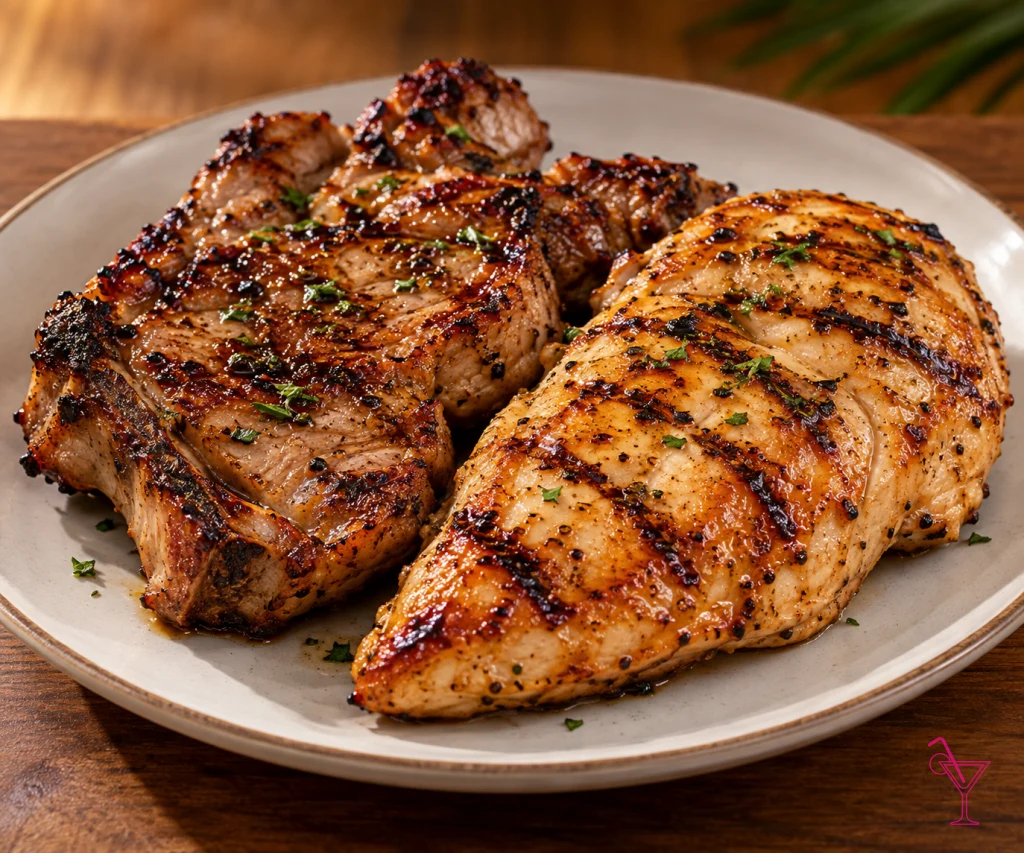 Grilled Pork/Chicken Combo